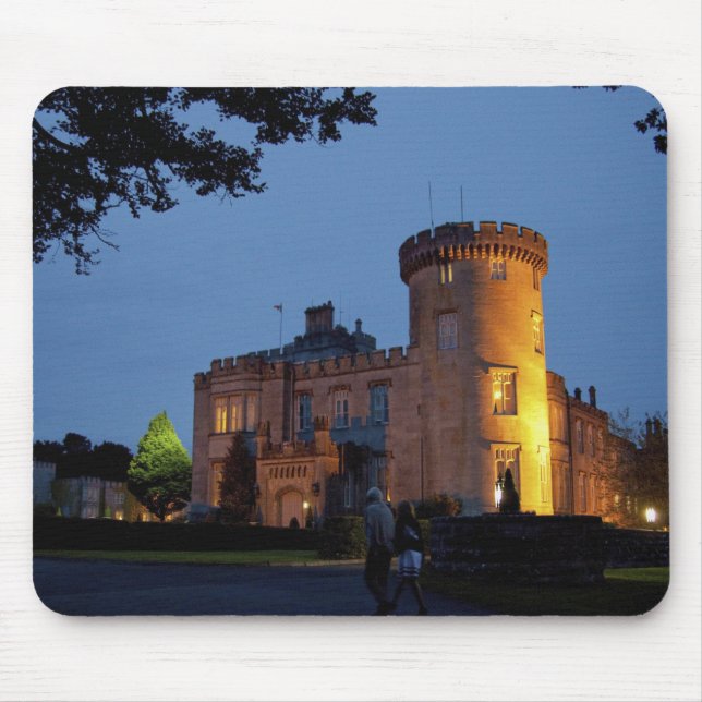 Irland, Dromoland Castle upplyst i skymningen, Musmatta (Framsidan)