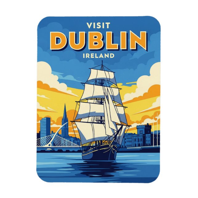 Irland Dublin Tall Frakt Magnet (Vertikal)