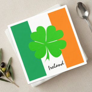Irland dukar, Lucky Clover, irländsk flagga Pappersservett