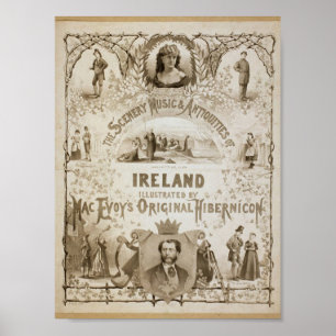 Irland, efter "Mac Evoy's Original Hibernicon" Poster