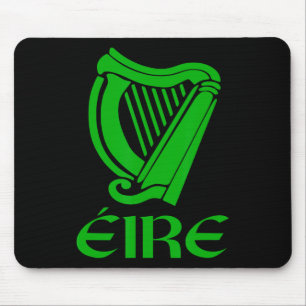 Irland Eire Eireann Irländsk Stolthet Gaelisk Harp Musmatta