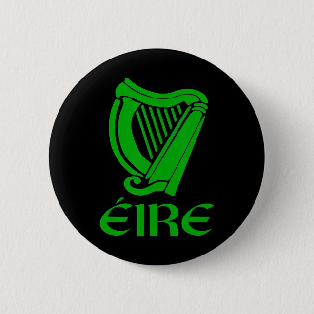 Irland Eire Irish Pride Gaelic Harp St Pa Knapp (Framsida)