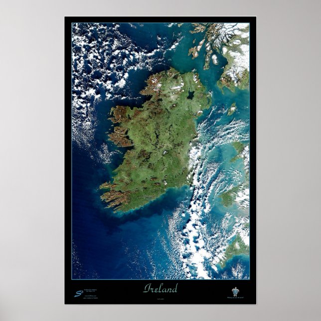 Irland, Europa satellit affisch (Framsidan)
