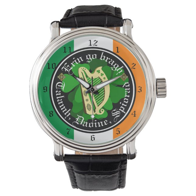 Irland evigt/Erin go bragh/a land/people/spirt Armbandsur (Framsida)