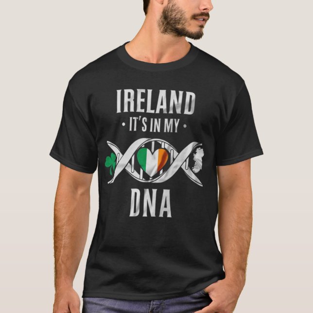 Irland finns i min DNA-Coola, S:t Patrick T Shirt (Framsida)