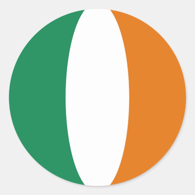 Irland Fisheye Flagga Klistermärke (Framsida)