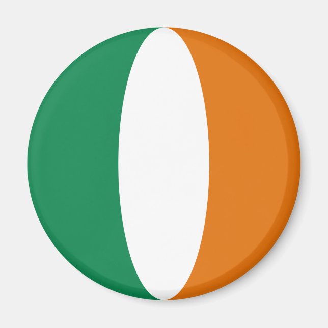 Irland Fisheye Flagga Magnet (Framsidan)