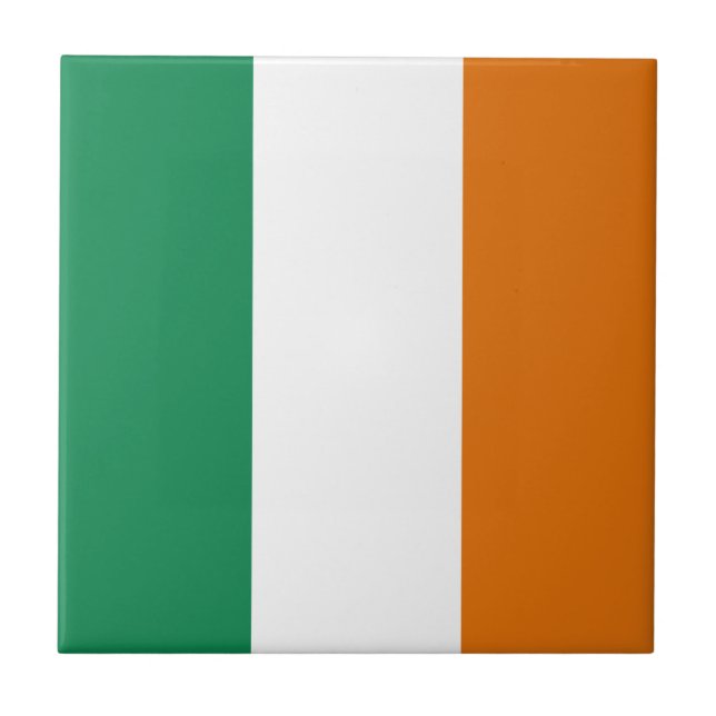 Irland Flagga Ceramic Tile Kakelplatta (Framsidan)