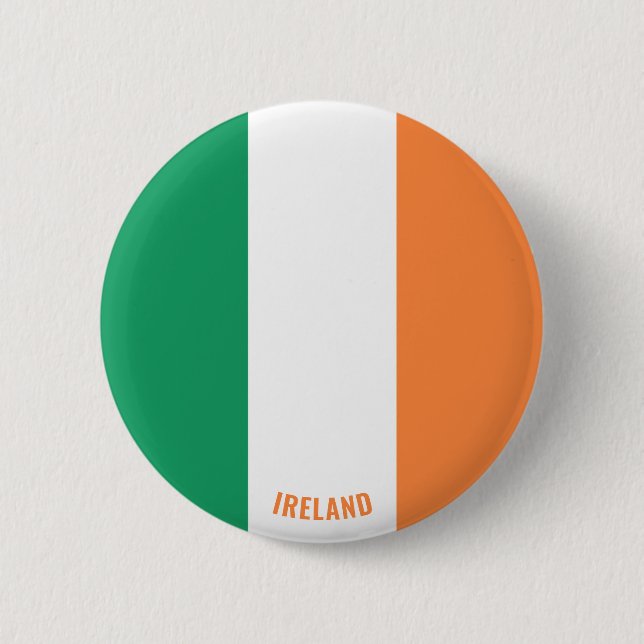 Irland Flagga Charming Patriotic Knapp (Framsida)