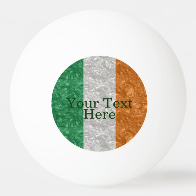 Irland Flagga - Crinkled Pingisboll (Framsidan)