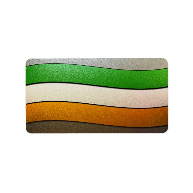 Irland Flagga Färg-Chrome by Shirley Taylor Adressetikett (Framsidan)