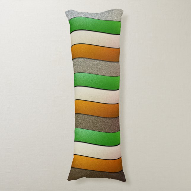 Irland Flagga Färg-Chrome by Shirley Taylor Kroppskudde (Framsidan Vertikal)