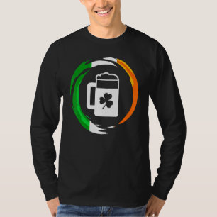 Irland Flagga Funny St patrick's day Beer Drinking T Shirt