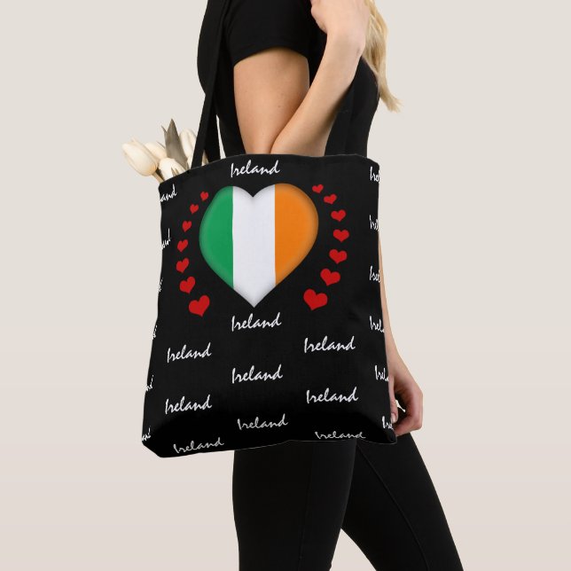Irland Flagga & Heart Irish Flagga mode /sport Tygkasse (Närbild)