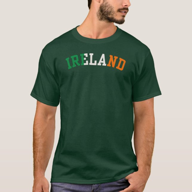 Irland Flagga Irish Pride St patricks day Grönt T Shirt (Framsida)