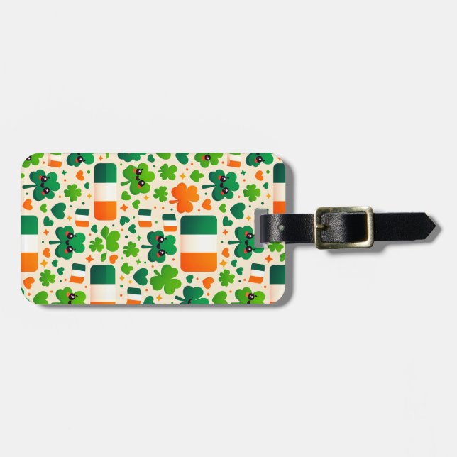 Irland Flagga Irish Shamrock Celtic St patricks da Bagagebricka (Horisontell Framsida)