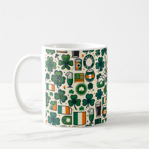 Irland Flagga Irish Shamrock Celtic St patricks da Kaffemugg