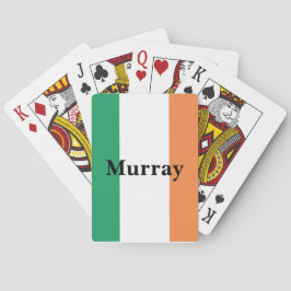 Irland Flagga Irish Surname Namn Anpassningsbar Fä Casinokort