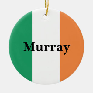 Irland Flagga Irish Surname Namn Anpassningsbar Fä Julgransprydnad Keramik