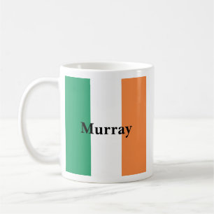 Irland Flagga Irish Surname Namn Anpassningsbar Fä Kaffemugg