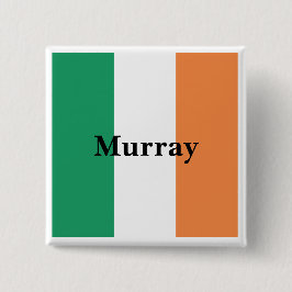 Irland Flagga Irish Surname Namn Anpassningsbar Fä Knapp