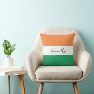 Irland Flagga Irish Surname Namn Anpassningsbar Fä Kudde