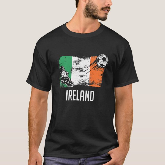 Irland Flagga Jersey Ireland SoccTeam Ireland Irel T Shirt (Framsida)