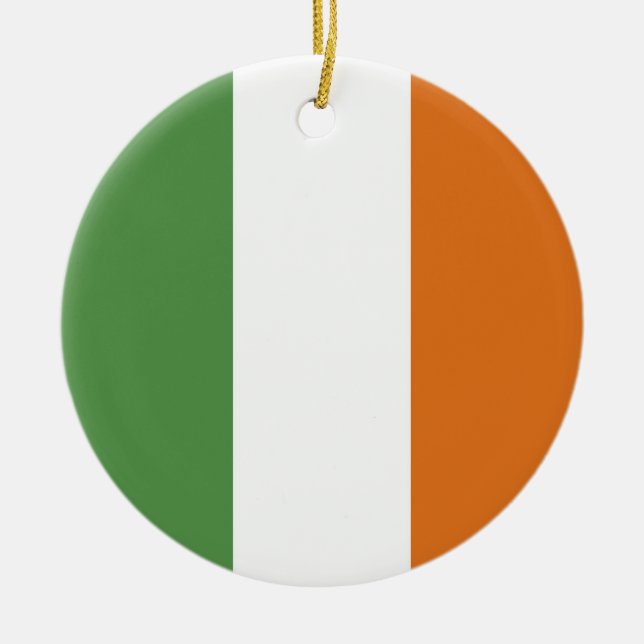 Irland flagga julgransprydnad keramik (Framsidan)