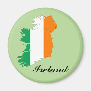 Irland Flagga Karta Magnet