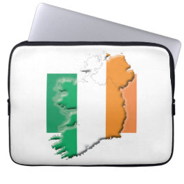 IRLAND Flagga Karta Patriotic Computer Laptop Fodral