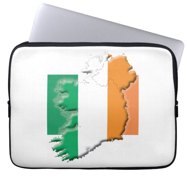 IRLAND Flagga Karta Patriotic Computer Laptop Fodral (Framsidan)