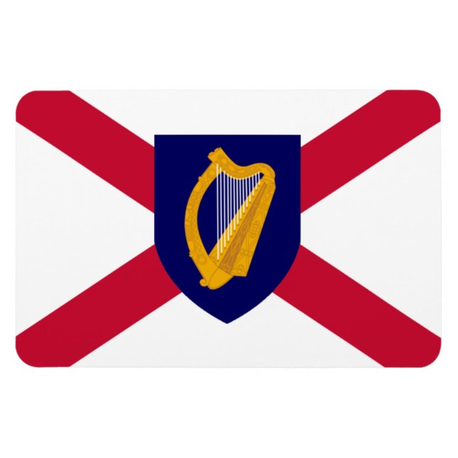 Irland Flagga Magnet - Kor & Harp Shield (Horisontell)