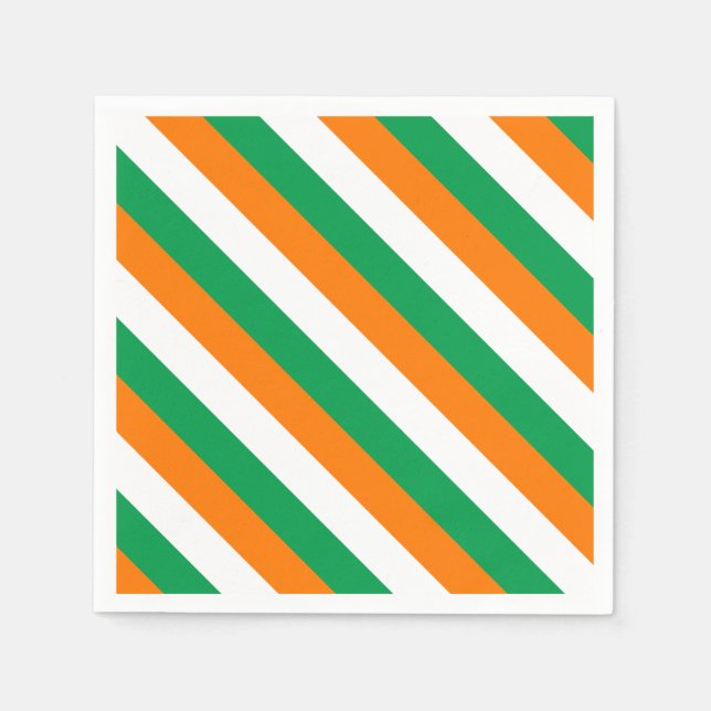 Irland-Flagga Pappersservett (Framsidan)