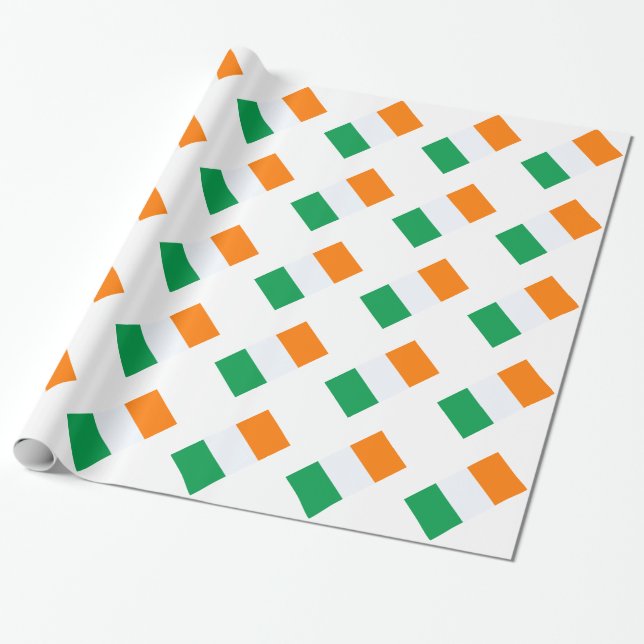 Irland flagga presentpapper (Utrullad)