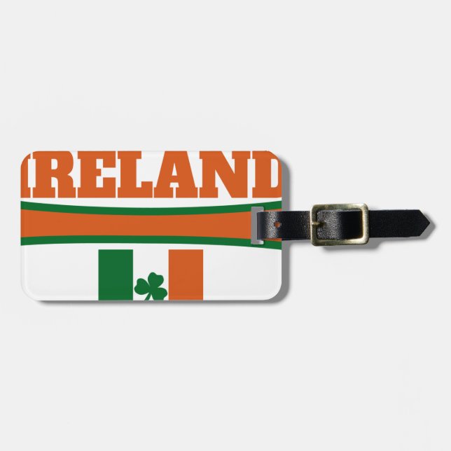 Irland Flagga Rugby Boll Bagagebricka (Horisontell Framsida)