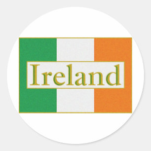 Irland flagga runt klistermärke