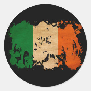 Irland flagga runt klistermärke