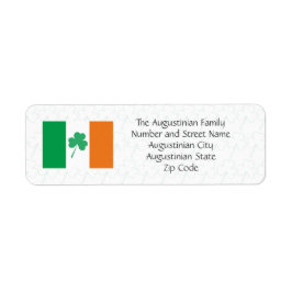 IRLAND FLAGGA Shamrock Anpassningsbar Returadress Etikett