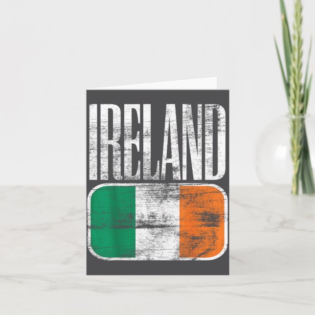 Irland Flagga Stöd  Kort (Framsida)