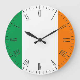 Irland Flagga Stor Klocka
