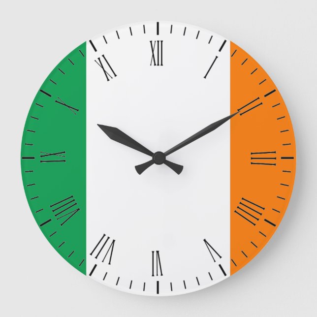 Irland Flagga Stor Klocka (Framsida)