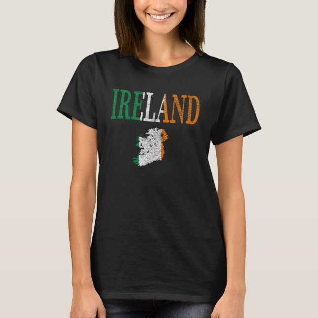 Irland Flagga T Shirt (Framsida)