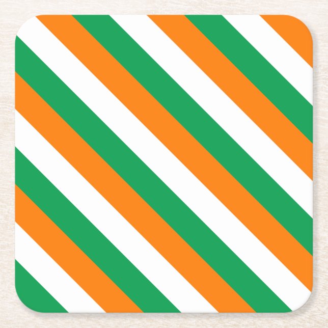 Irland-Flagga Underlägg Papper Kvadrat (Framsidan)