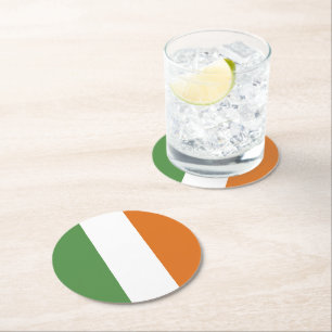 Irland flagga underlägg papper rund