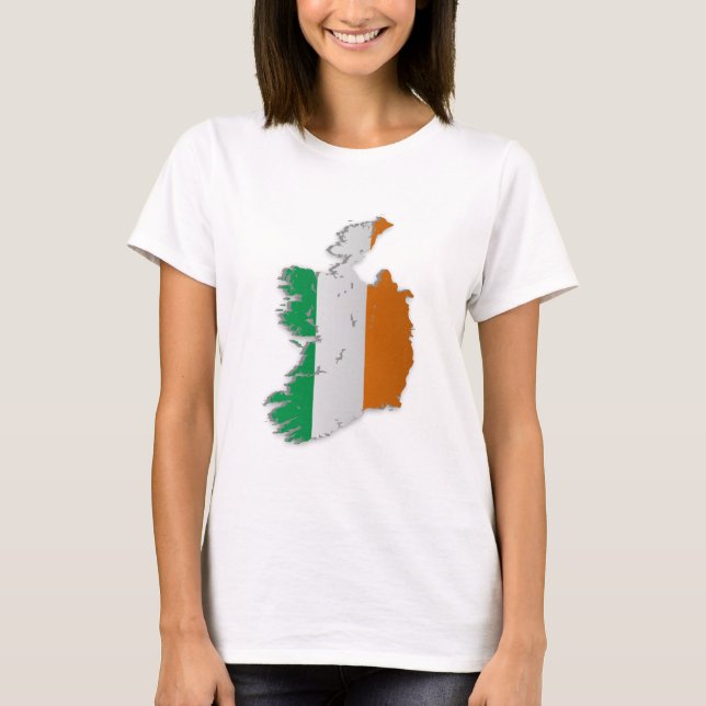 Irland flaggakarta t shirt (Framsida)