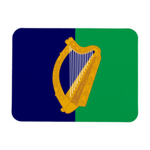 Irland flaggamagnet - harpa på blått & grönt magnet