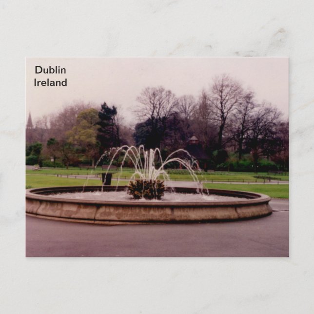 Irland, Fontän, St Stephens Grönt, Dublin Vykort (Framsida)