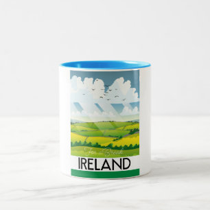 Irland för en paus resa vykort Två-Tonad mugg