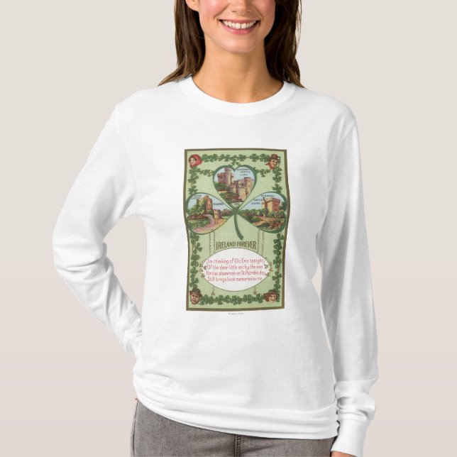 Irland för evigt - kork och Killarney slott Tee (Framsida)