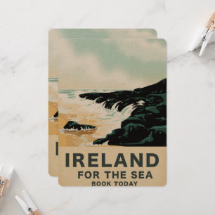 Irland "För havet" Marin reseaffisch